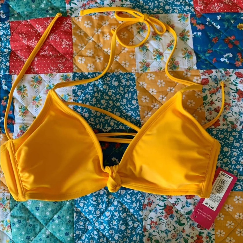Vibrant Yellow Bikini Top